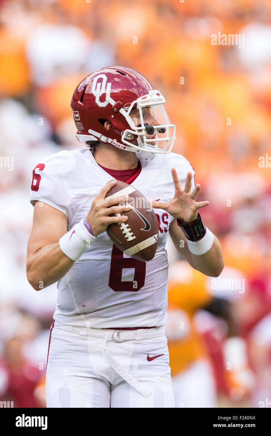 September 12, 2015 Baker Mayfield 6 of the Oklahoma Sooners throws