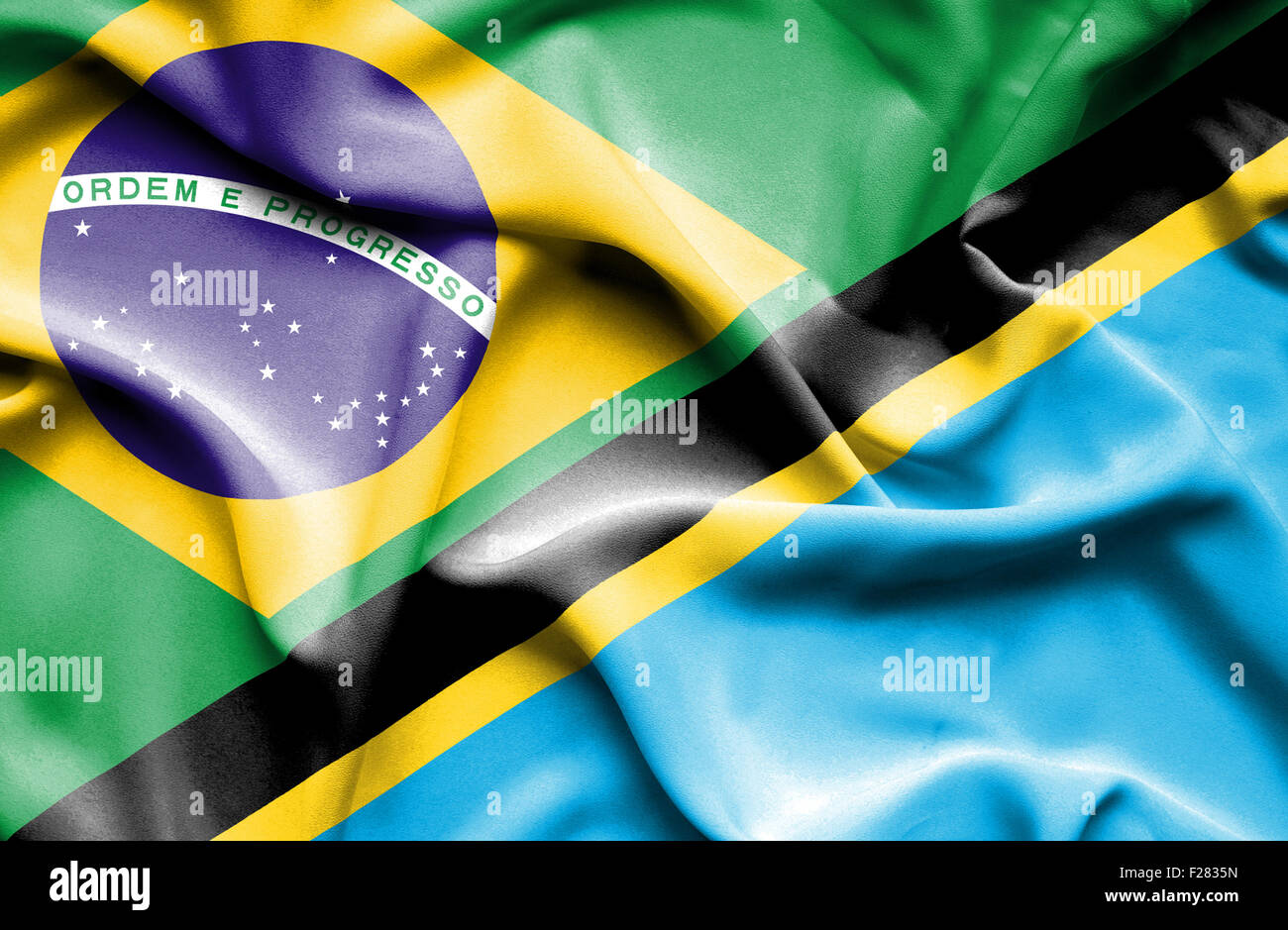 Waving flag of Tanzania and Stock Photo - Alamy