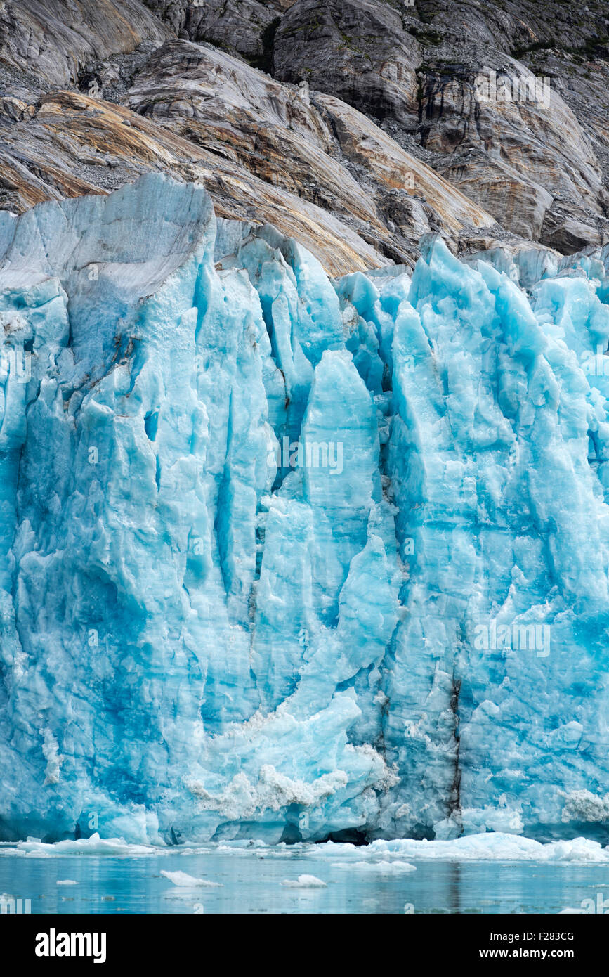 Terminus of the Dawes Glacier in Endicott Arm, Alaska. Stock Photo