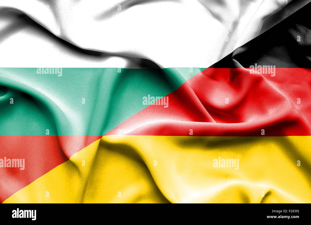 Waving flag of Germany and Bulgaria Stock Photo - Alamy