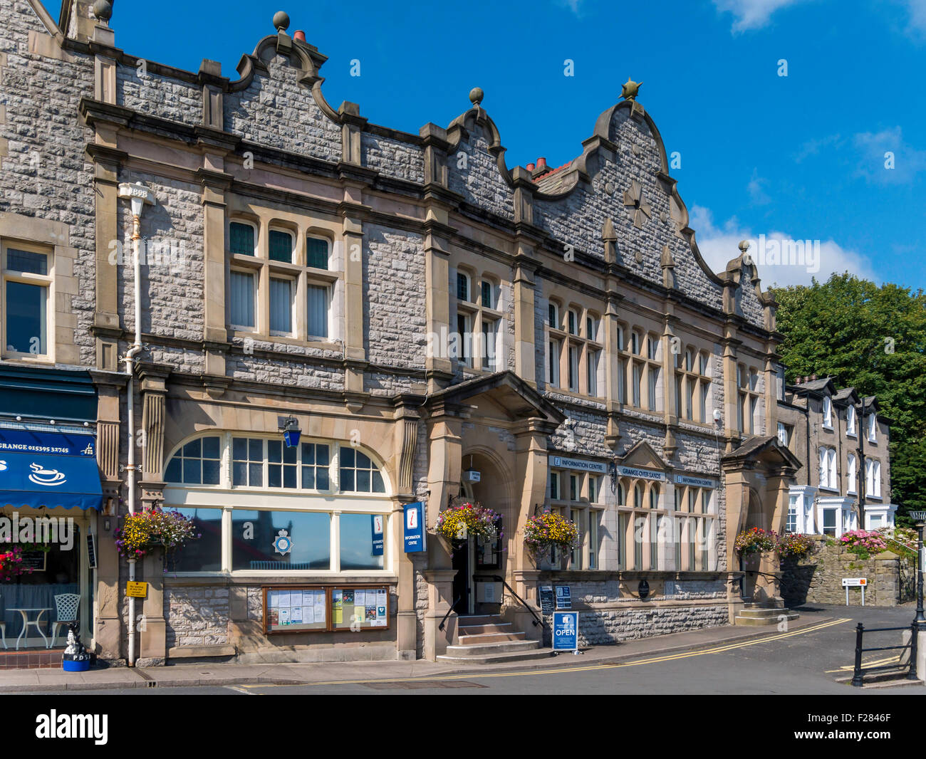 Victoria Hall Main Street Grange over Sands Cumbria built 1898 now the towns Tourist Information Centre Stock Photo