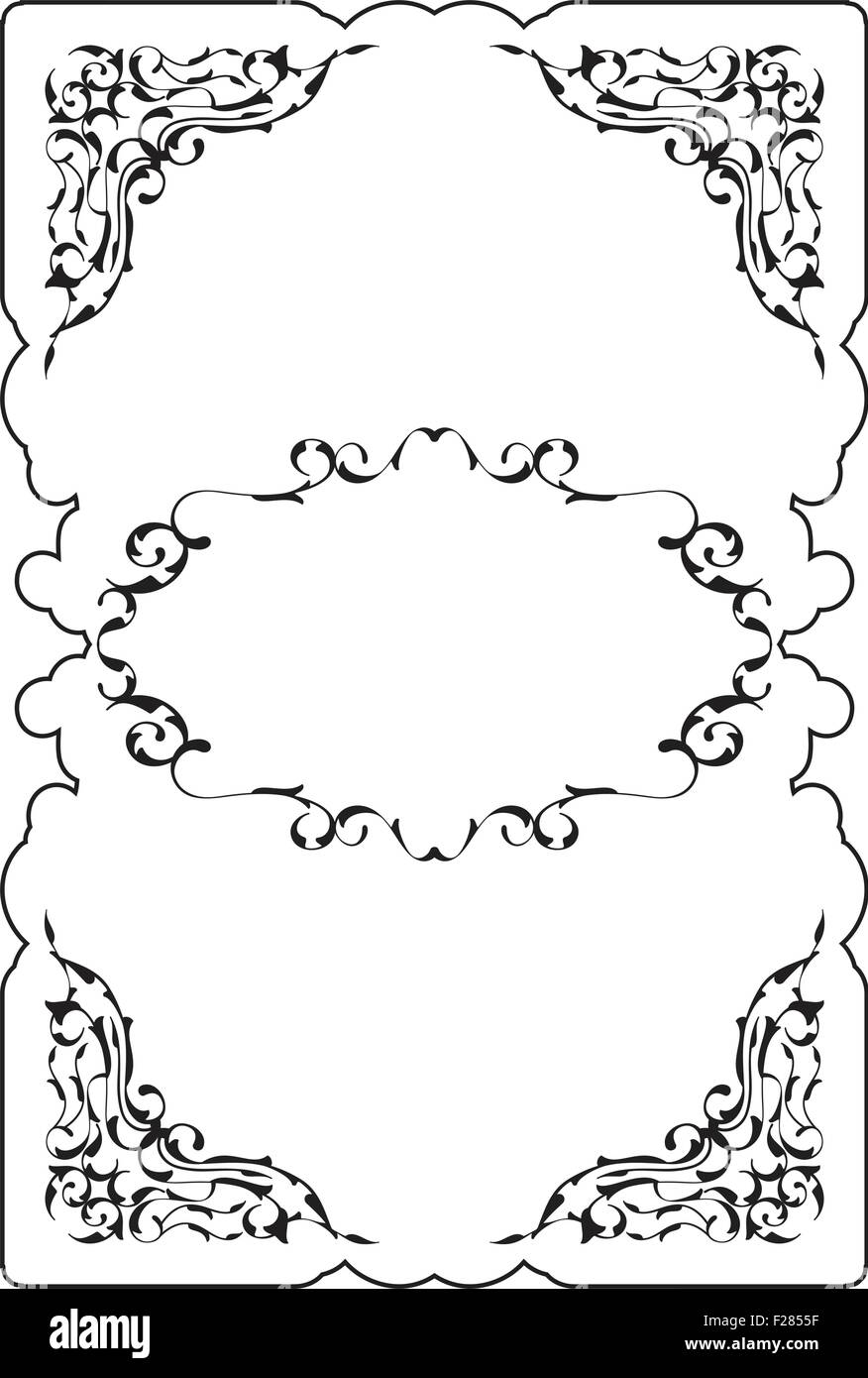 Art vintage frame is isolated on white Stock Vector Image & Art - Alamy