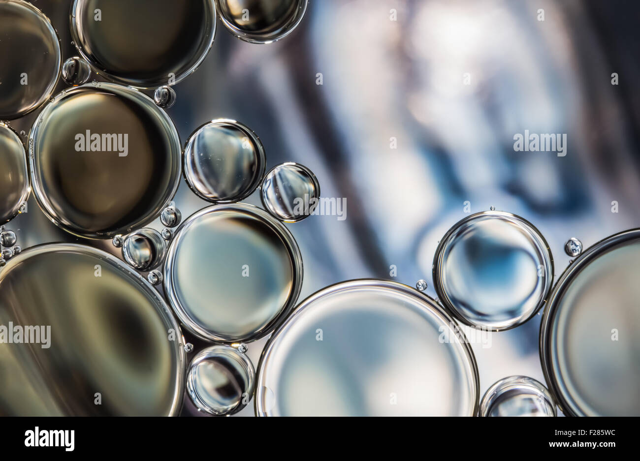 water bubbles abstract light illumination Stock Photo