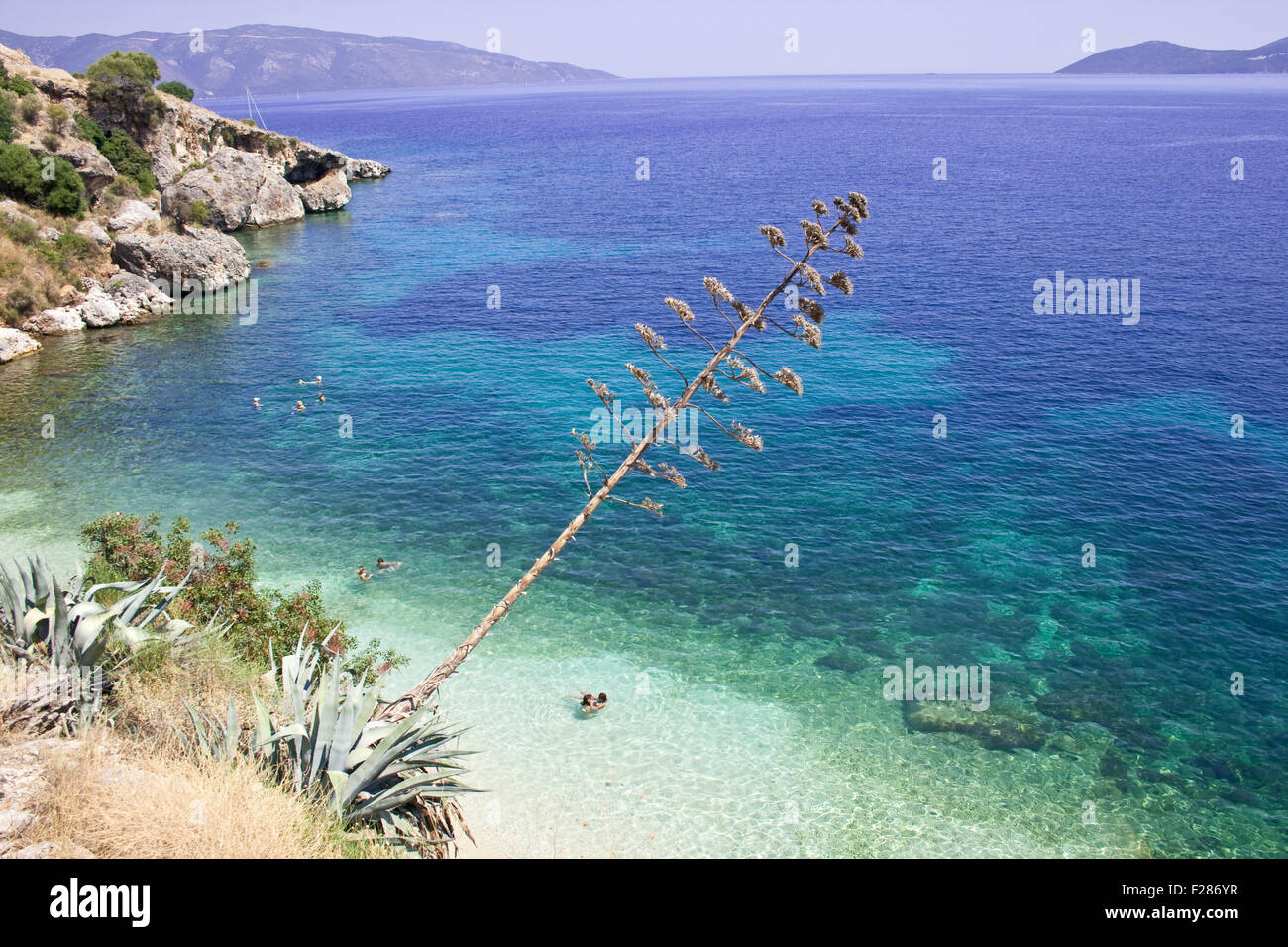 View of Agia Efimia beach on the Kefalonia's island Stock Photo - Alamy