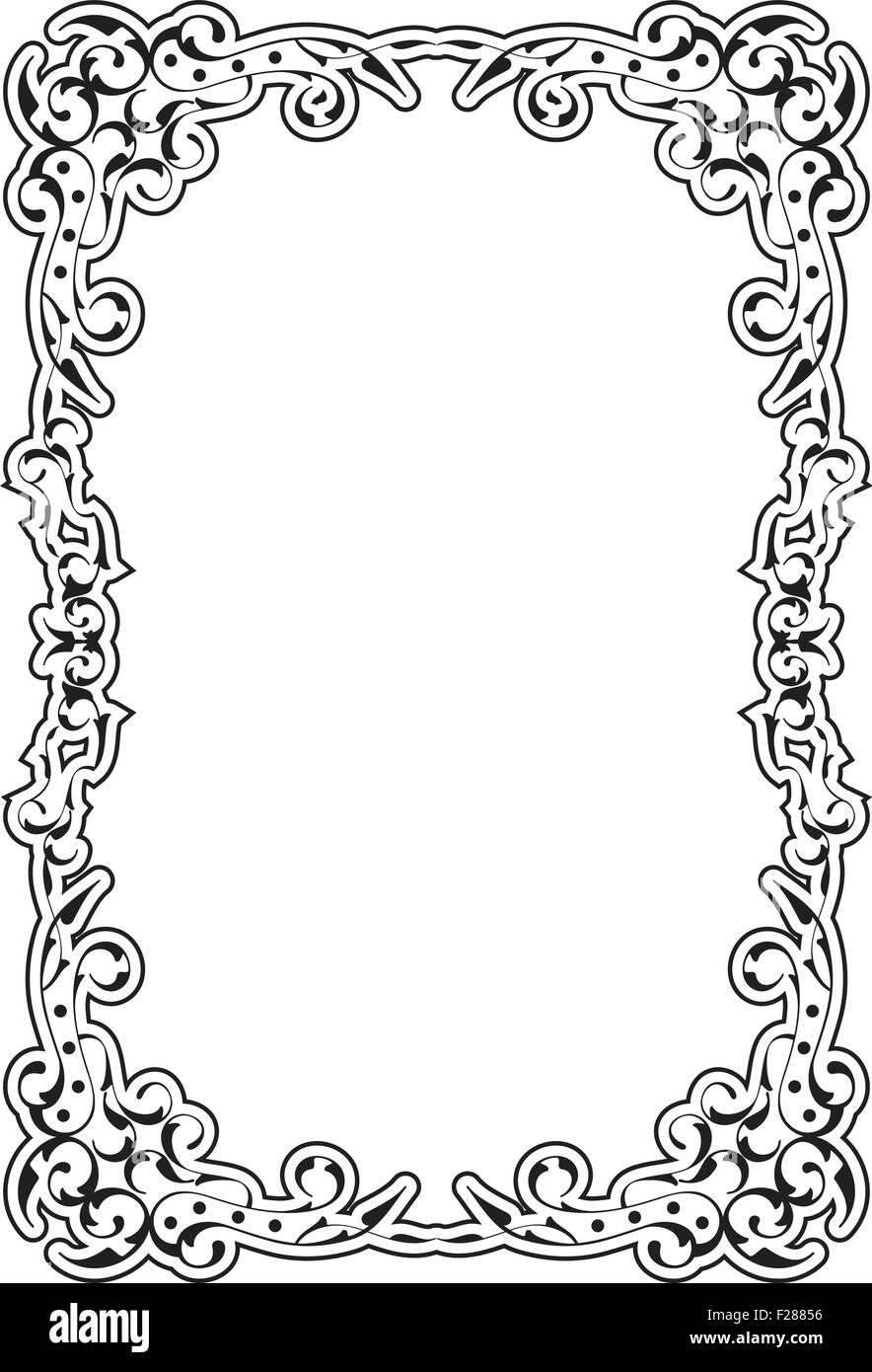 Baroque old frame is isolated on white Stock Vector Image & Art - Alamy