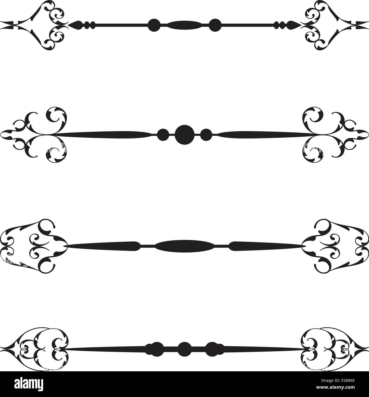 Baroque divide lines on white hi-res stock photography and images - Alamy