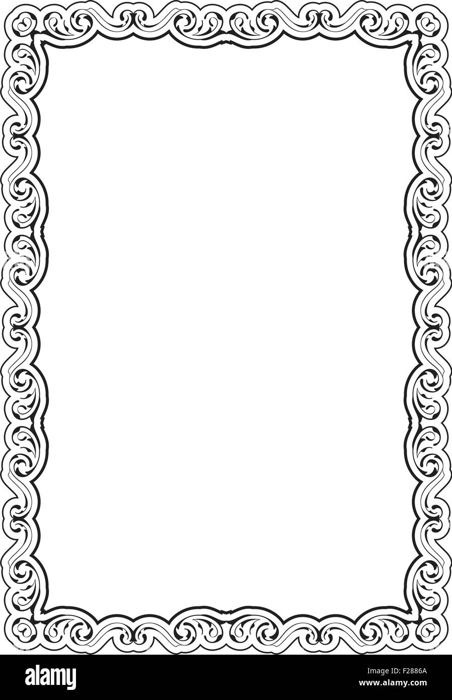 Gothic fine frame is isolated on white Stock Vector Image & Art - Alamy