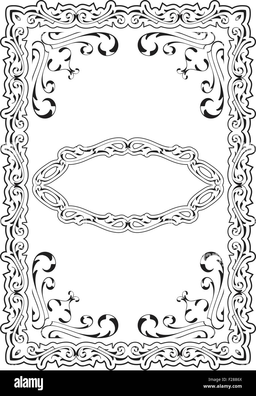 Fine Form Frame Old fine frame is isolated on white Stock Vector Image & Art - Alamy