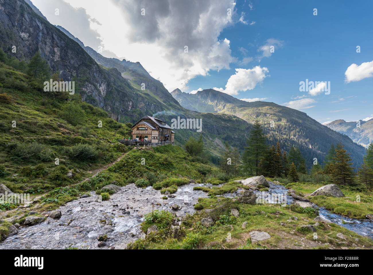 Gollinghütte mountain hut, Rohrmoos-Untertal, Schladming Tauern, Styria, Austria Stock Photo
