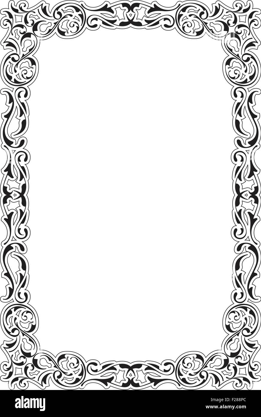 Victorian art frame is isolated on white Stock Vector Image & Art - Alamy