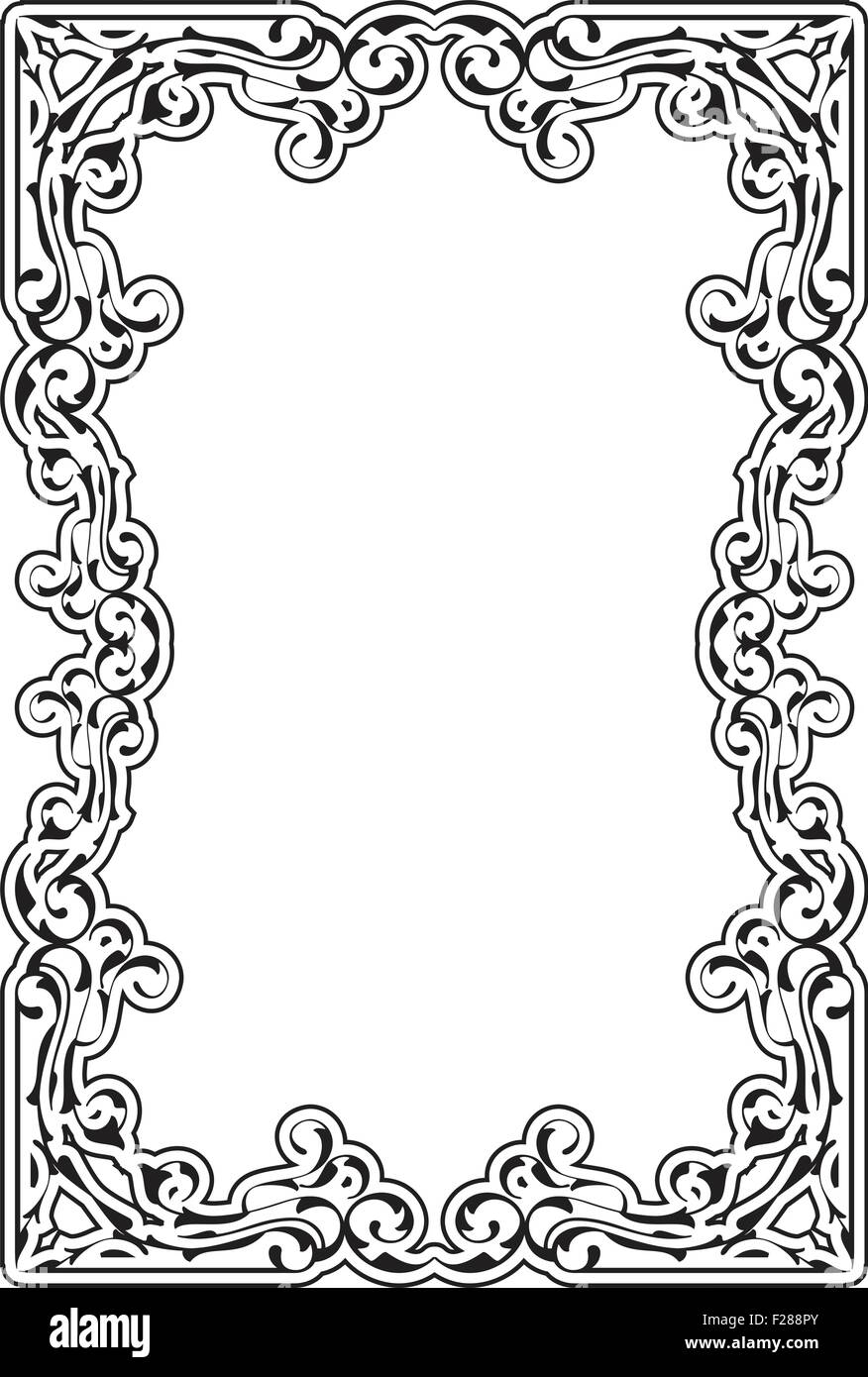 Vintage baroque frame is isolated on white Stock Vector Image & Art - Alamy