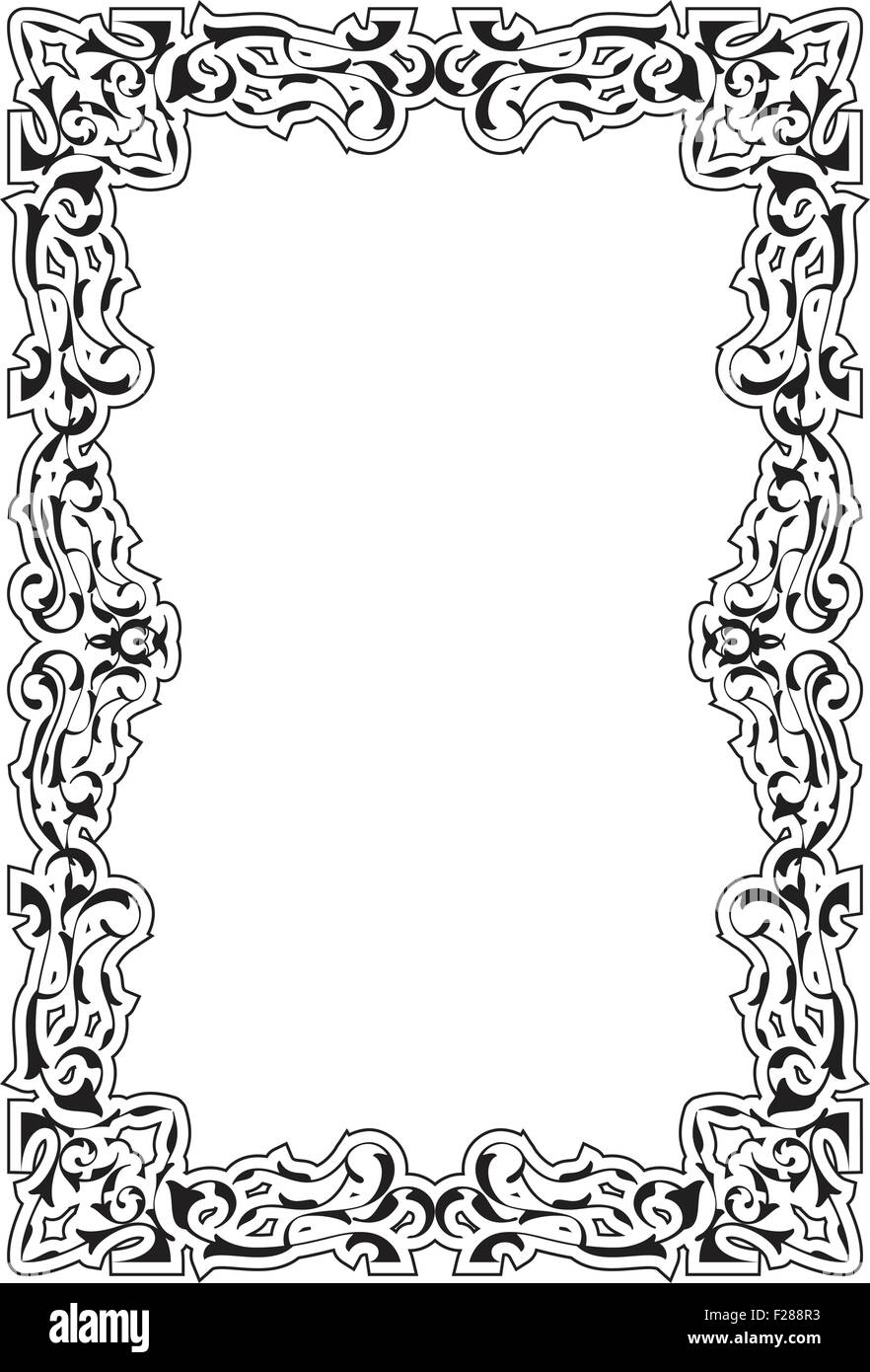 Vintage baroque old frame is on white Stock Vector Image & Art - Alamy