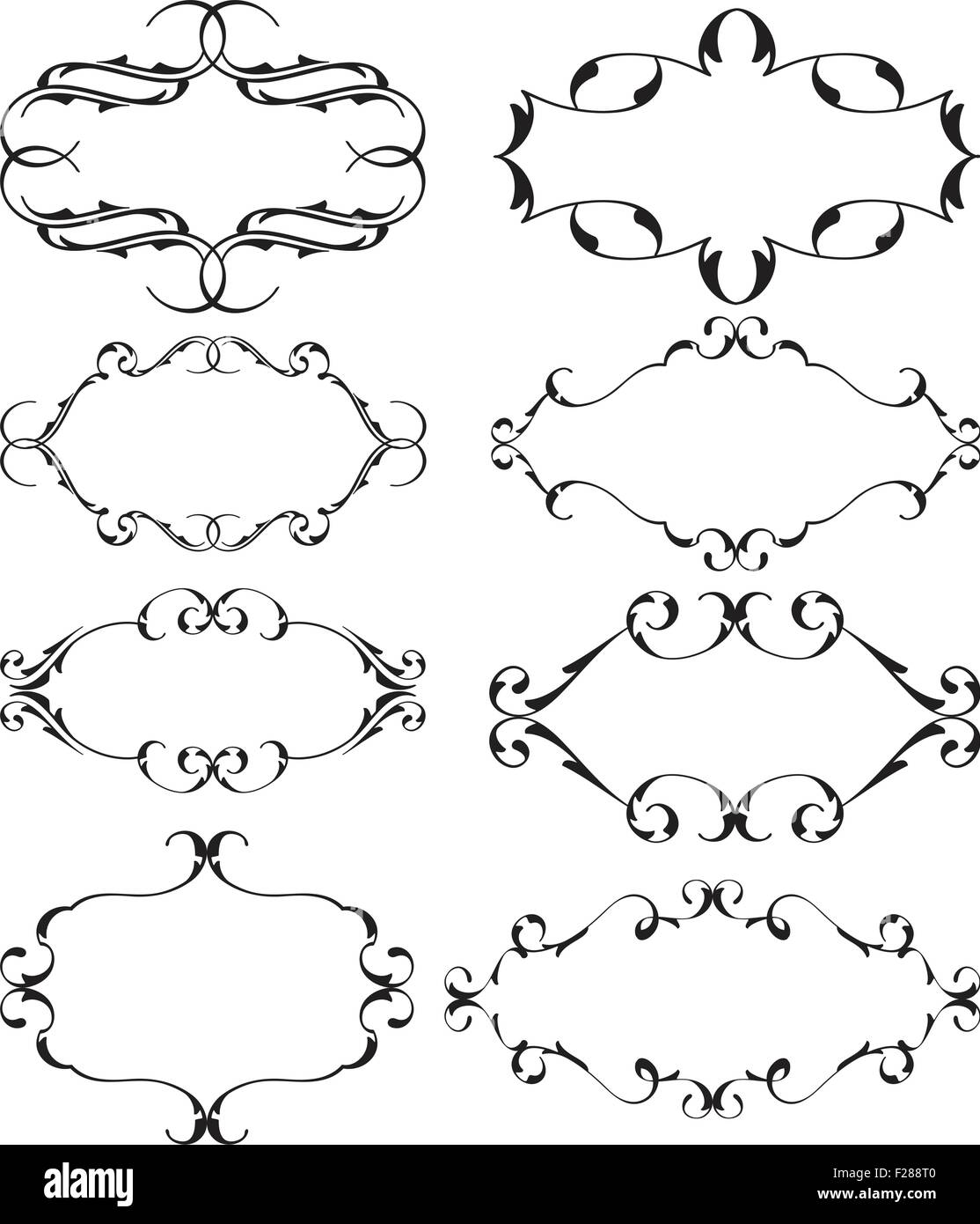 Victorian old fine art page set on white Stock Vector Image & Art Alamy