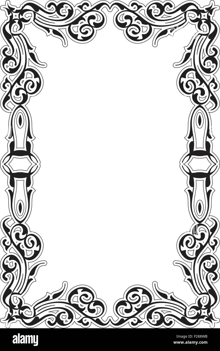 Baroque Ornate Art Page is on white Stock Vector Image & Art - Alamy