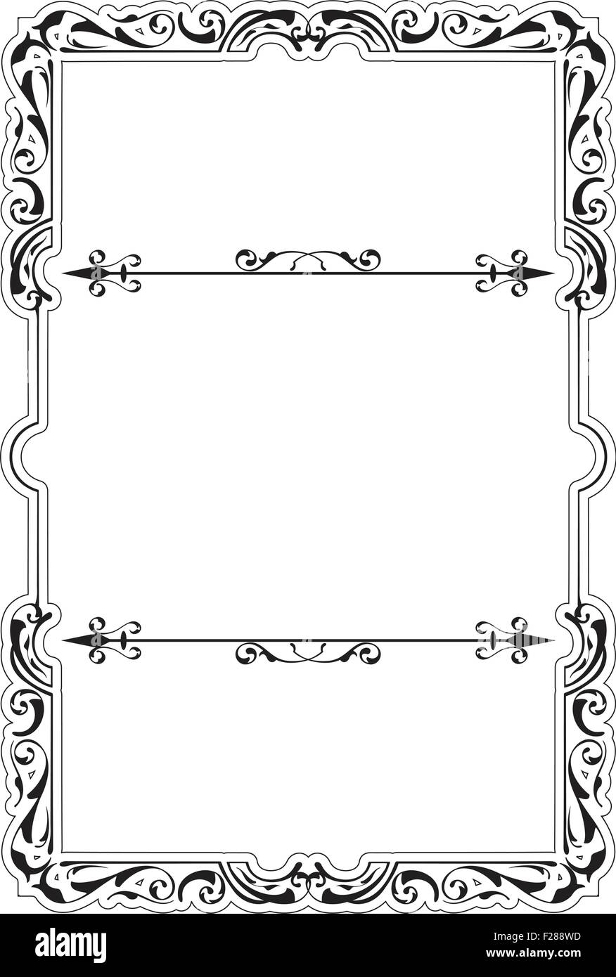 Baroque Perfect Page is isolated on white Stock Vector Image & Art - Alamy