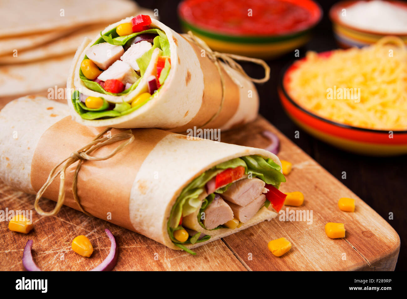 Download Chicken Wrap High Resolution Stock Photography And Images Alamy PSD Mockup Templates