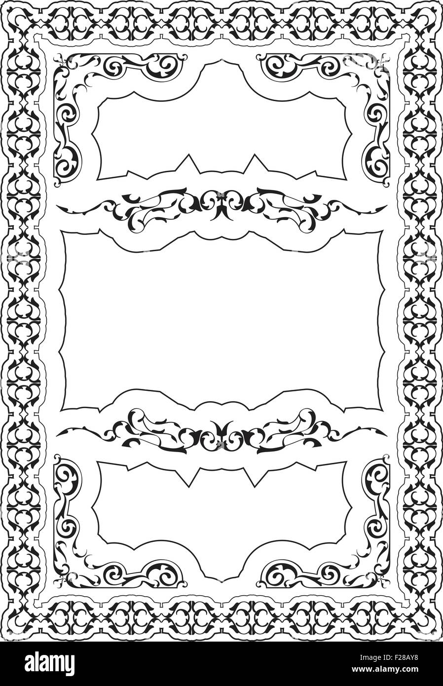 Perfect baroque nice page on white Stock Vector Image & Art - Alamy