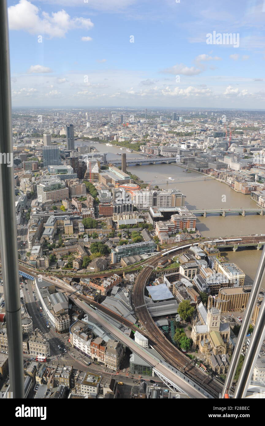 London UK - View looking north west across London from The Shard Stock Photo