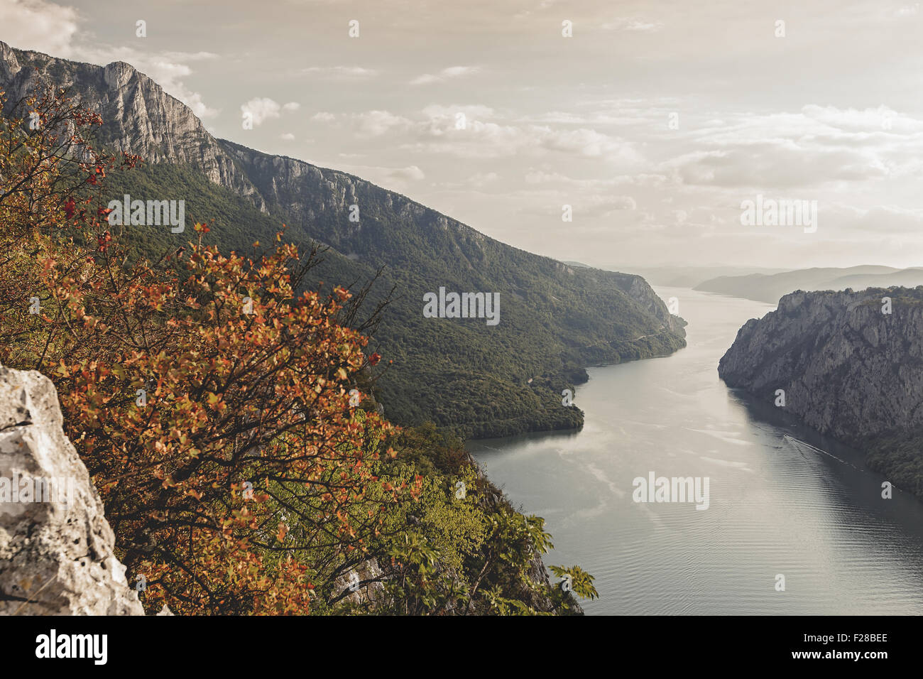 Danube in Djerdap National park, Serbia Stock Photo