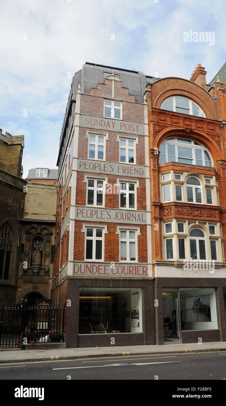 London UK - DC Thomson building in Fleet Street Stock Photo