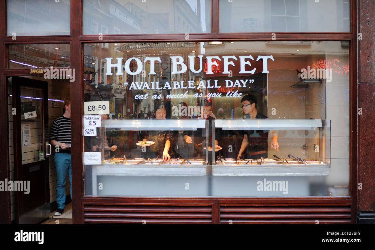 London UK - Hot Buffet restaurant in Chinatown Stock Photo - Alamy