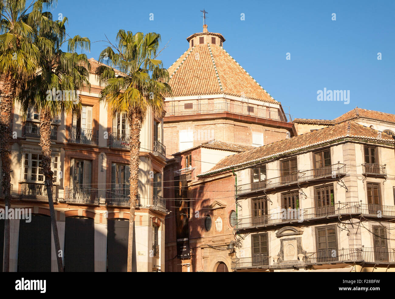 Exterior of baroque church, Iglesia Santo Cristo de la Salud, Malaga, Spain Stock Photo