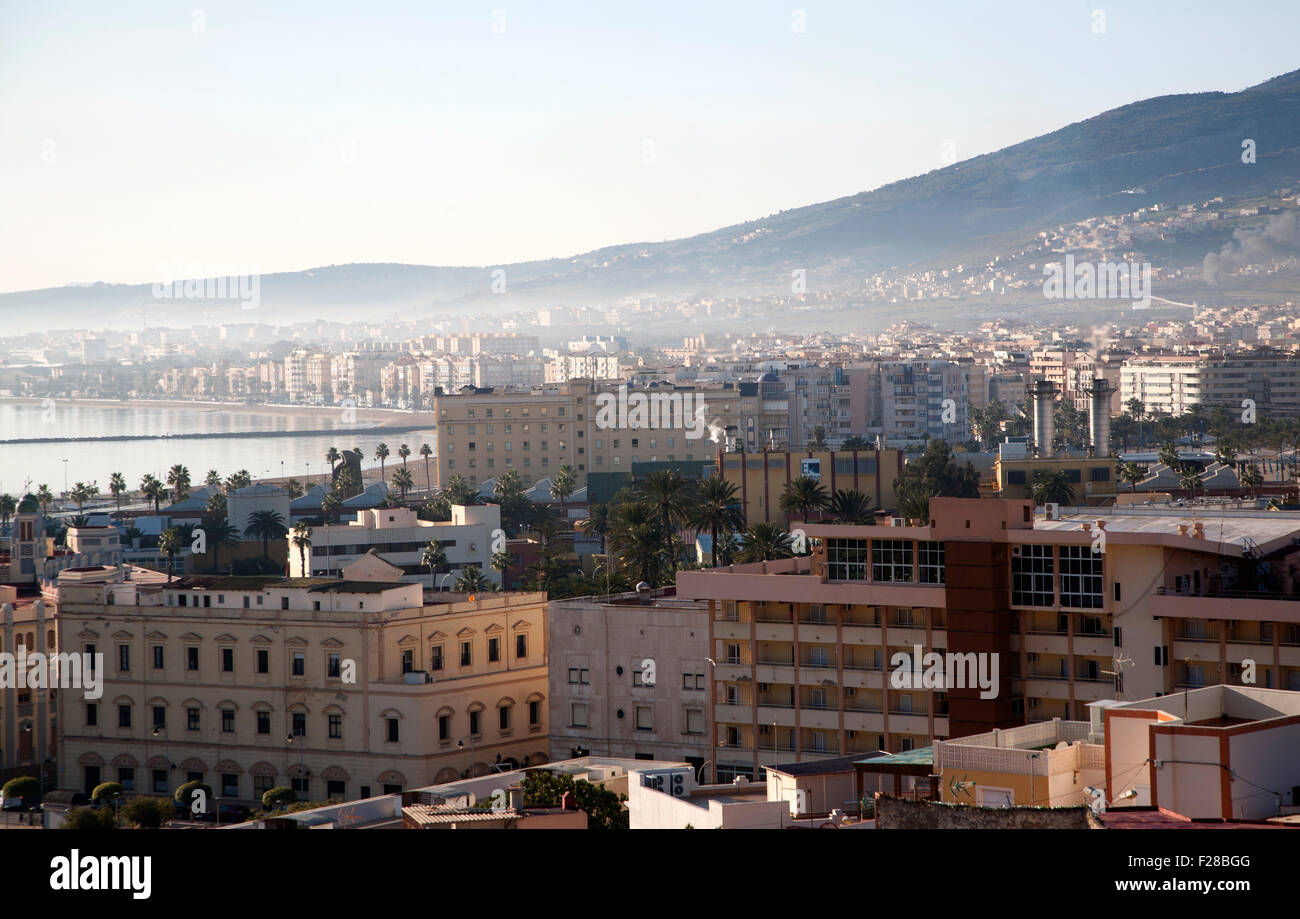 Morning view over the city Melilla autonomous city state Spanish territory in north Africa, Spain Stock Photo