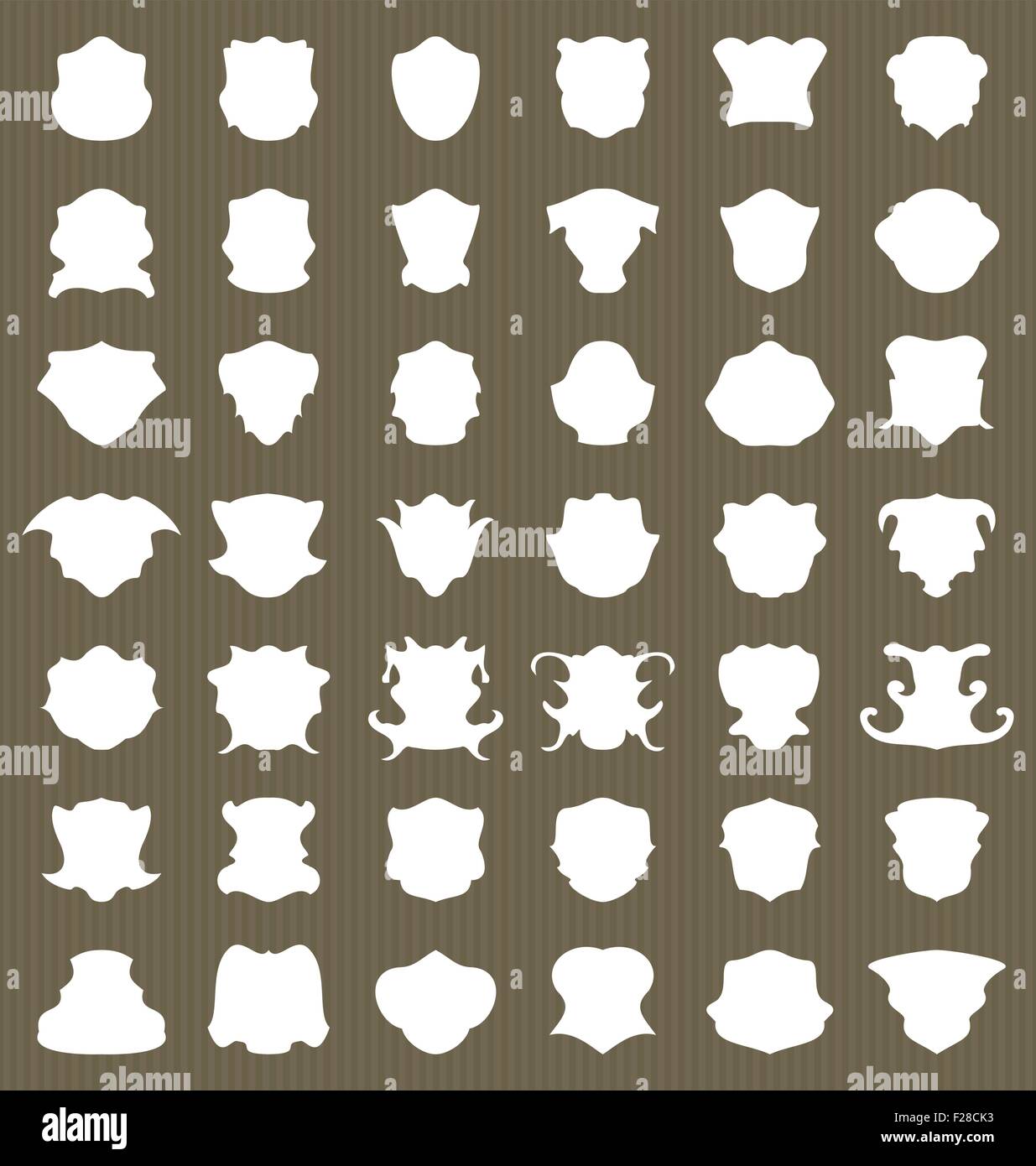 Shield Paper Tag Design Set heraldic shield tag label Stock Vector Image & Art - Alamy