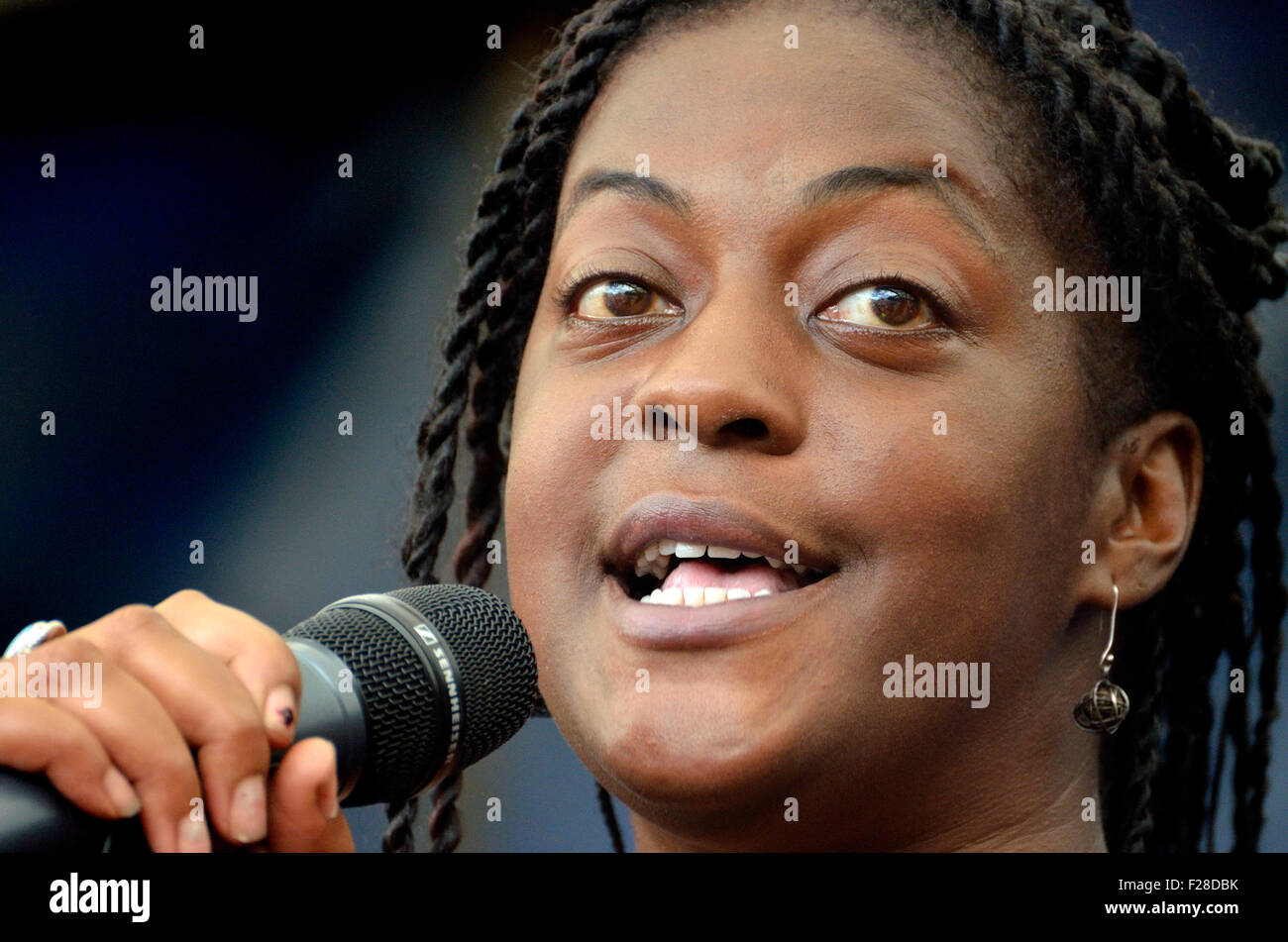 Ava Vidal British Comedian Speaking At The Refugees Welcome Here Rally In Parliament Square London 12th Sept 2015 Ava Vidal British Comedian Speaking At The Refugees Welcome Here Rally In Parliament Square London 12th Sept 2015