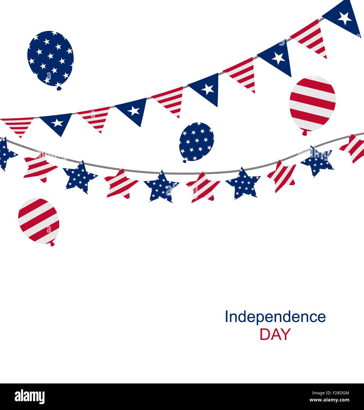 Bunting pennants for Independence Day USA Stock Vector Image & Art Alamy