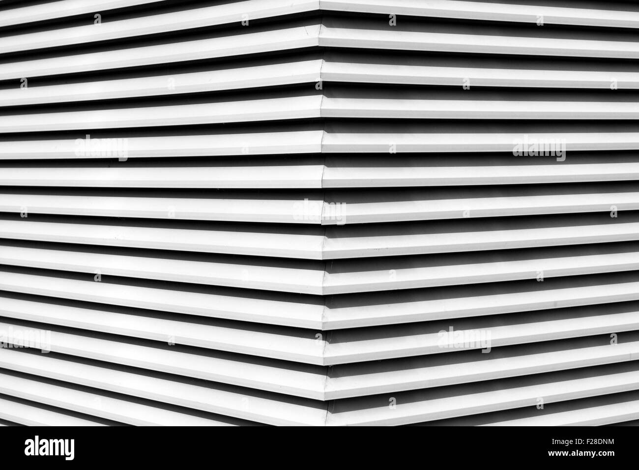 Black and white picture of high contrast stripes pattern as architectural abstract Stock Photo