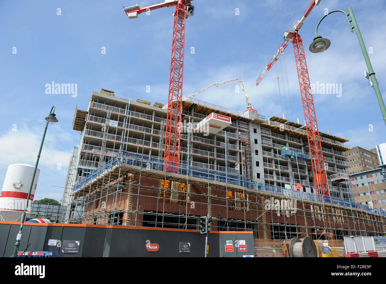 Midwest construction site in St Marys Southampton Stock Photo Alamy