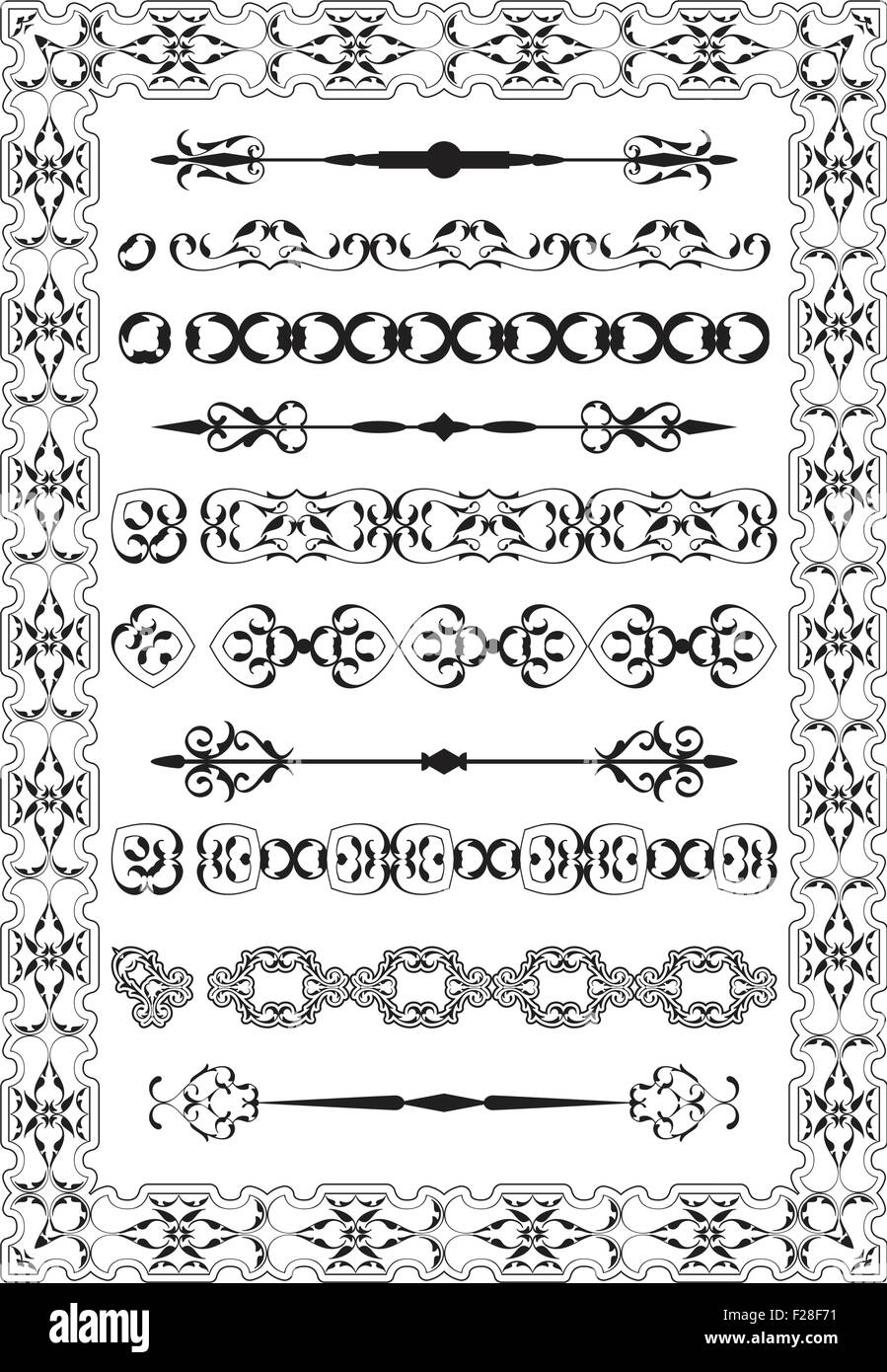 The cool baroque set is on white Stock Vector Image & Art - Alamy