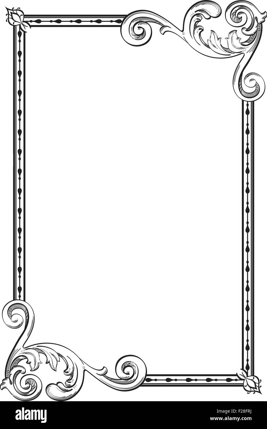 Baroque frame is isolated on white Stock Vector Image & Art - Alamy