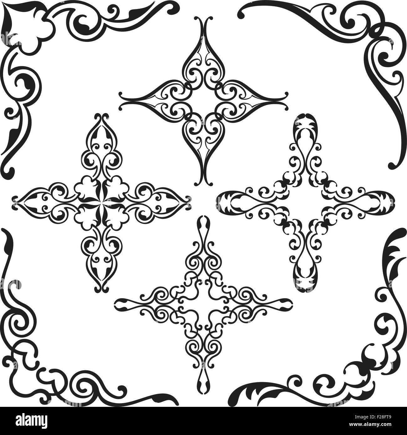 Ornate victorian set is on white Stock Vector Image & Art - Alamy