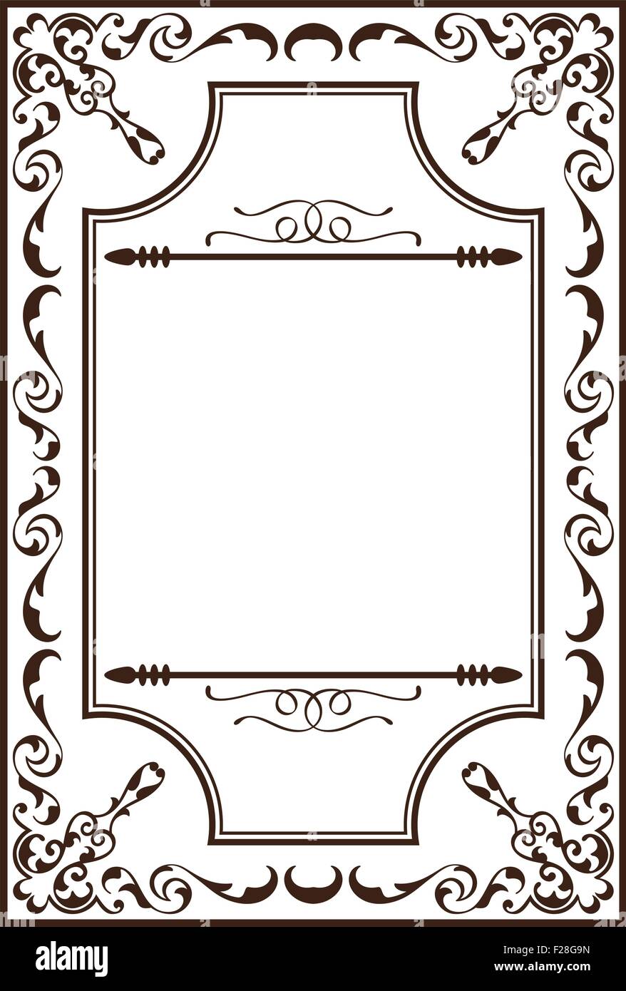 Ornate baroque page is isolated on white Stock Vector Image & Art - Alamy