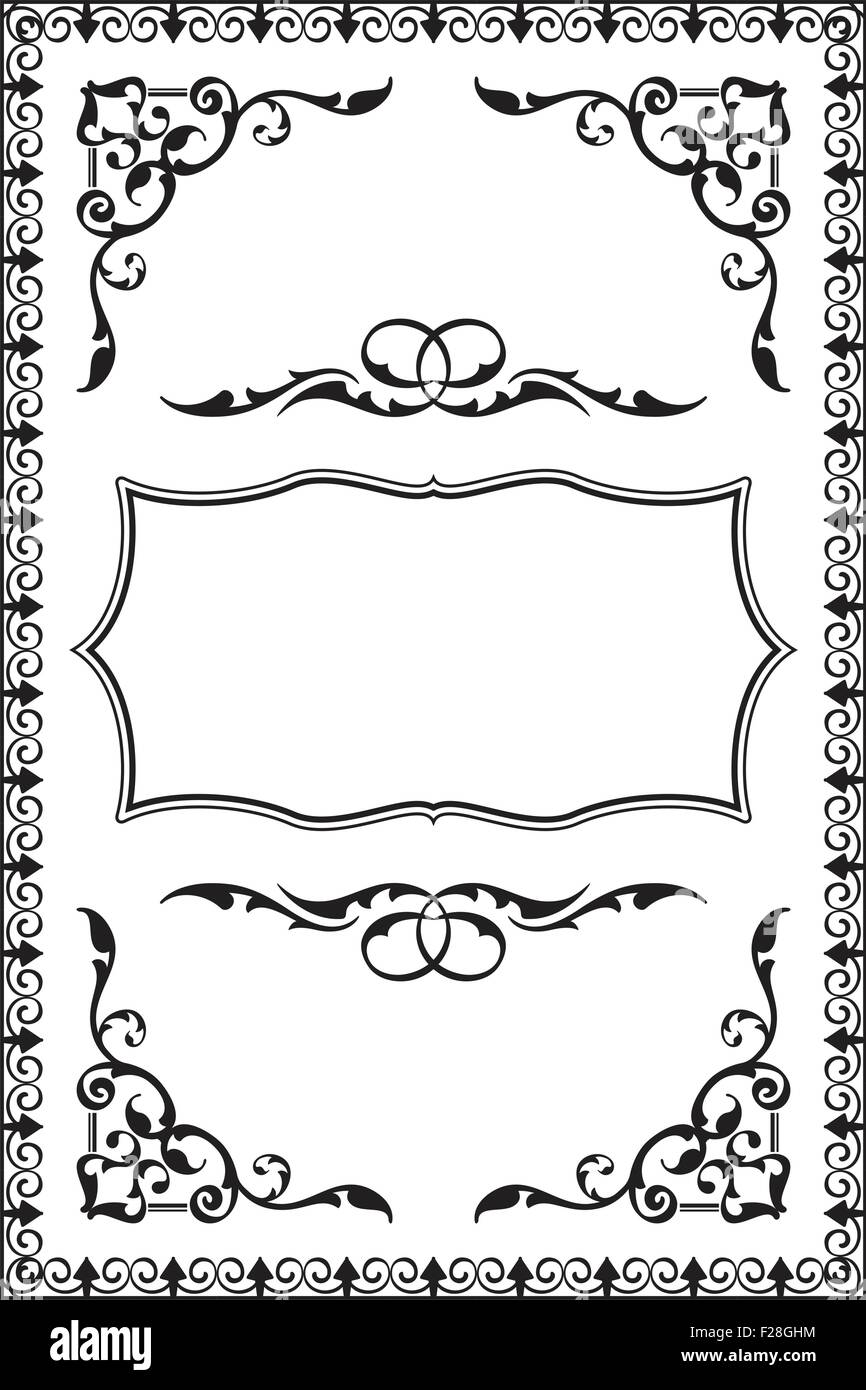 Baroque vintage frame is on white Stock Vector Image & Art - Alamy