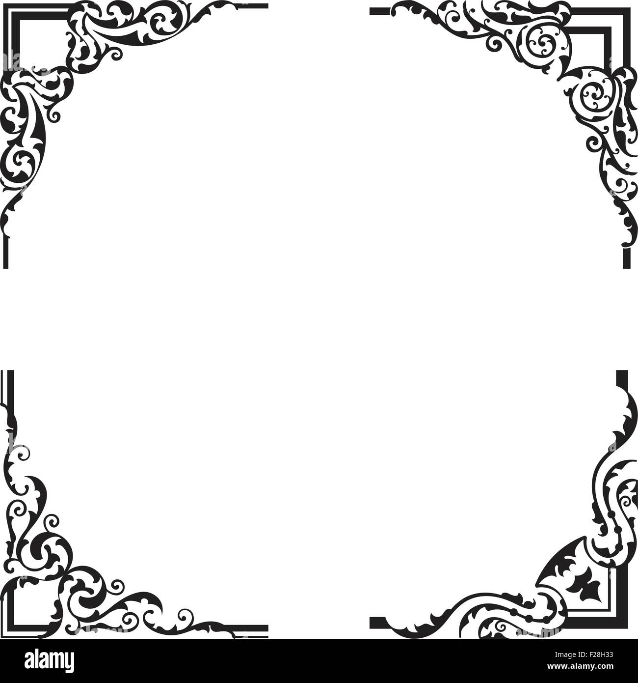 Vintage corner set is on white Stock Vector Image & Art - Alamy
