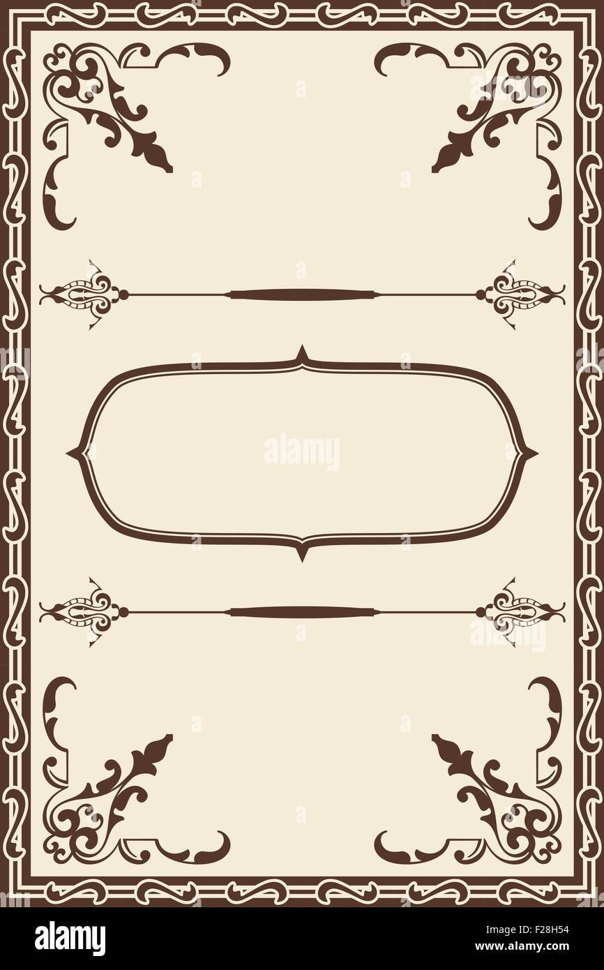 Baroque page is on beige Stock Vector Image & Art - Alamy