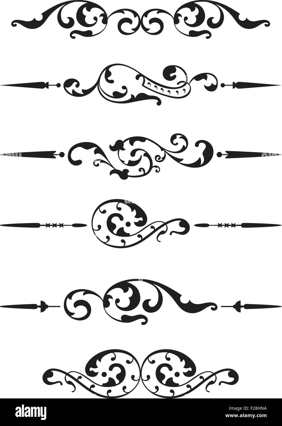 Classical elements set is on white Stock Vector