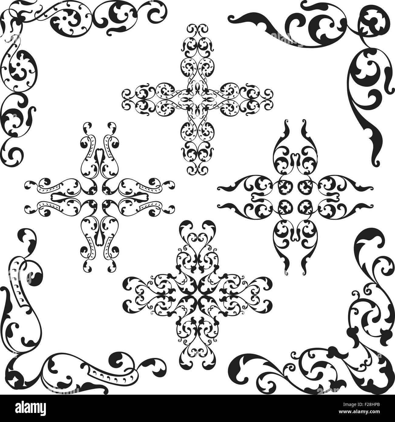Victorian corner set is on white Stock Vector Image & Art - Alamy