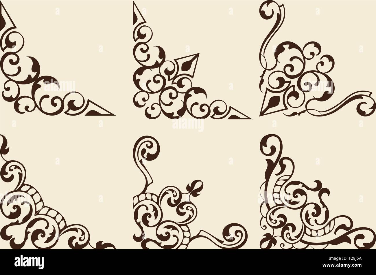 Corner perfect set isolated on white Stock Vector Image & Art - Alamy