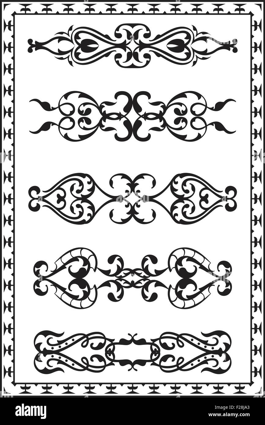 Vintage lines set is on white Stock Vector Image &amp; Art - Alamy
