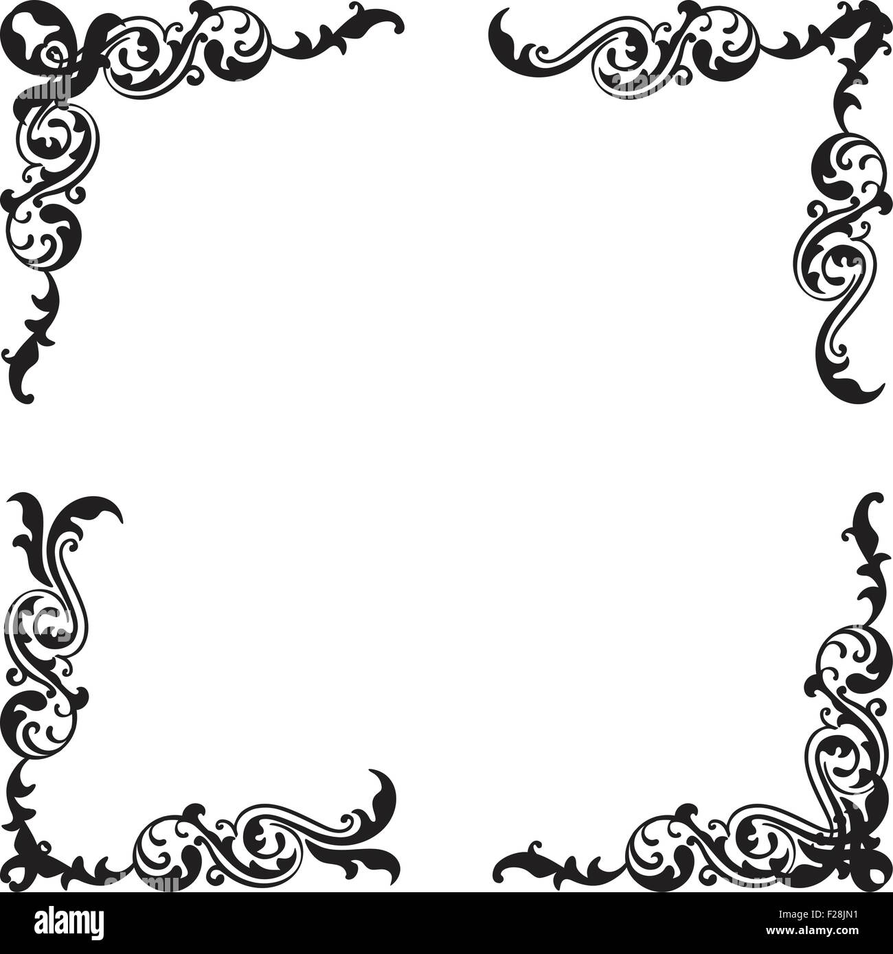Classic corner set isolated on white Stock Vector Image & Art - Alamy