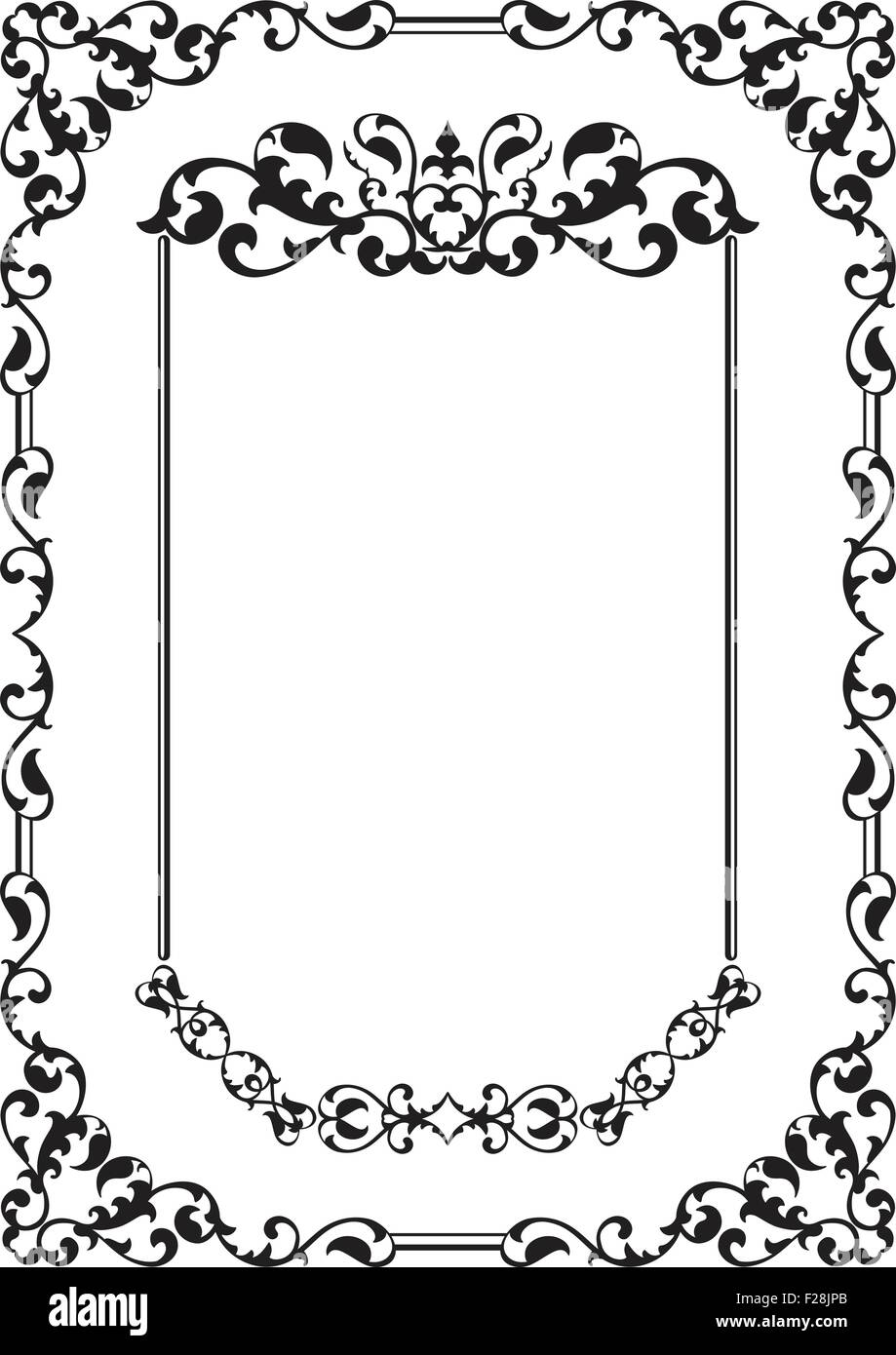 Baroque frame is on white Stock Vector Image & Art Alamy
