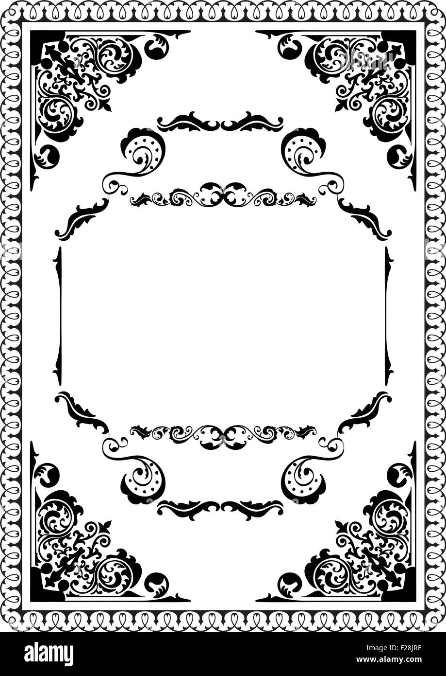 Baroque page isolated on white Stock Vector Image & Art - Alamy