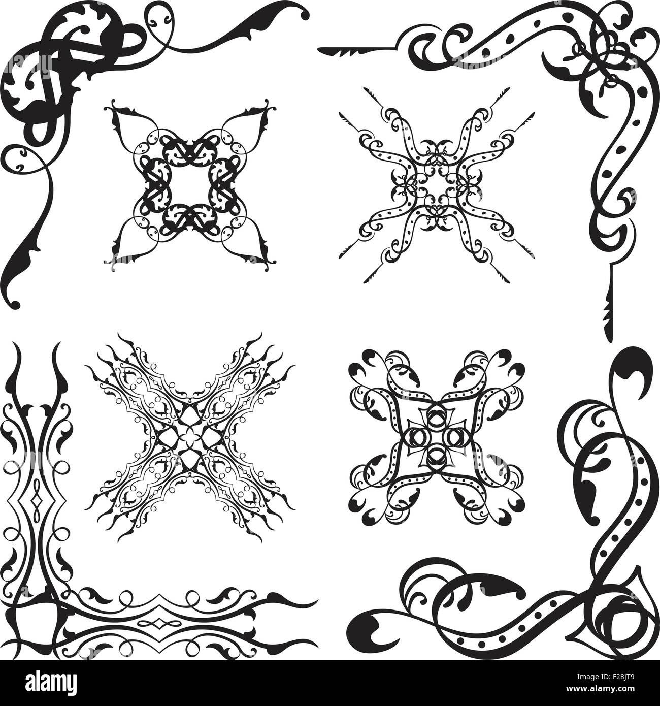 Victorian border set isolated on white Stock Vector Image & Art Alamy