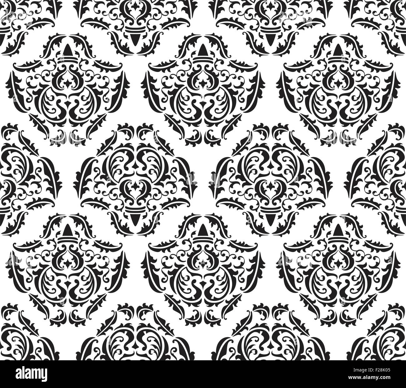 Seamless baroque pattern on white Stock Vector Image & Art - Alamy