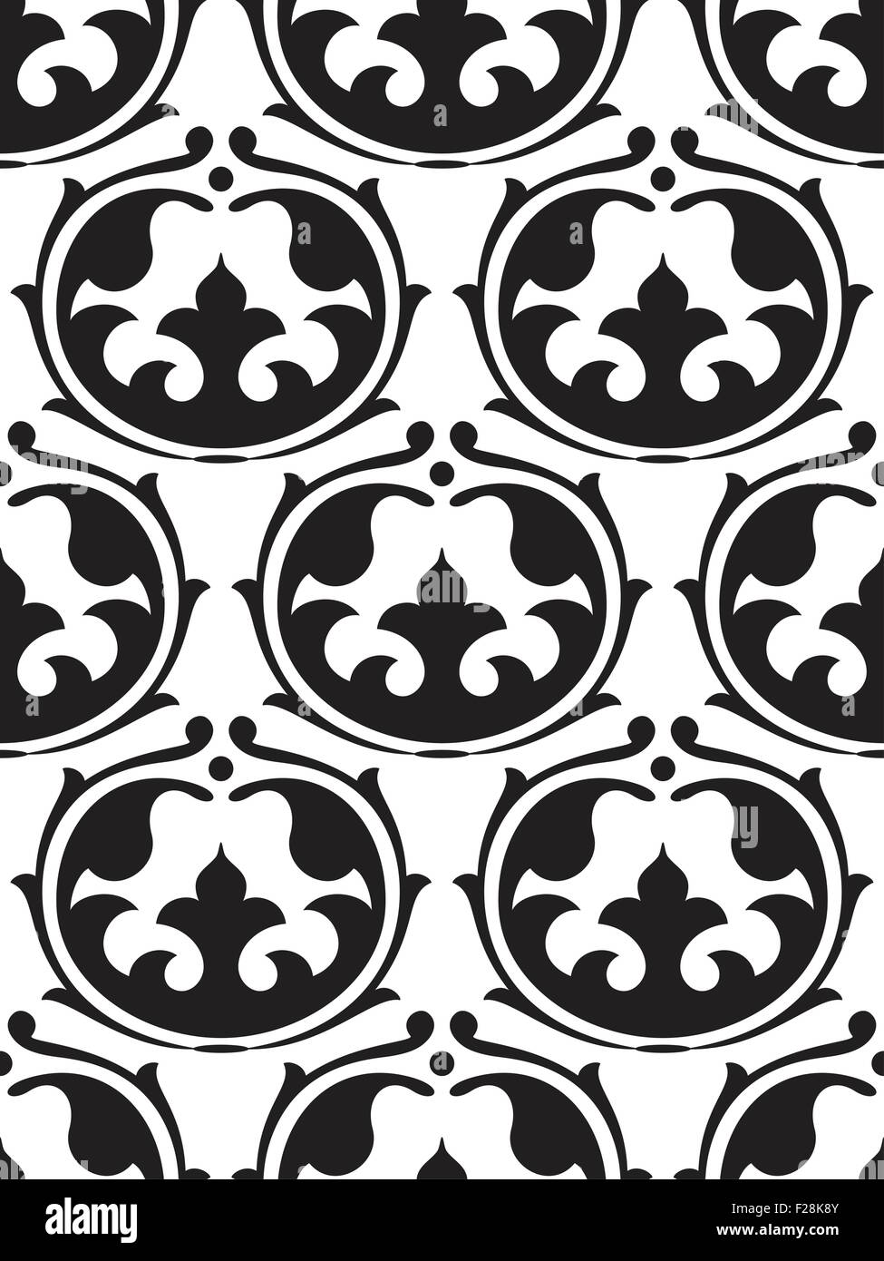 Victorian pattern on white Stock Vector