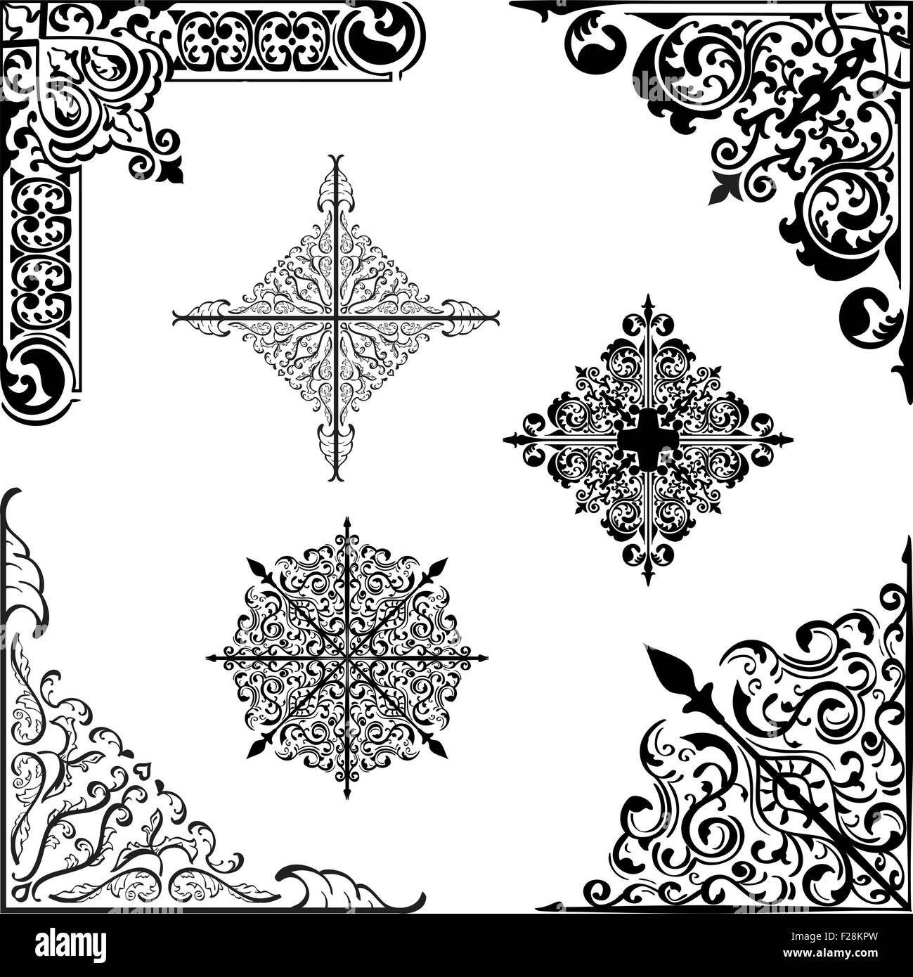 Baroque frame isolated on white Stock Vector Image & Art - Alamy